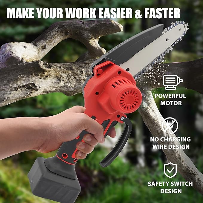 Safety and protection feature overview for mini chainsaw